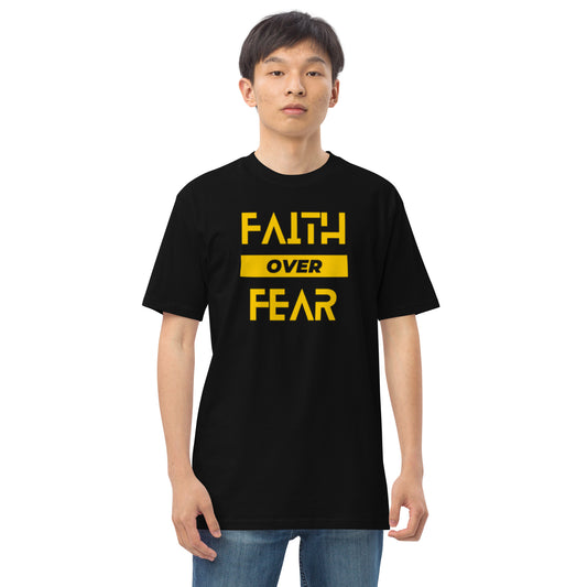 Faith over Fear Men’s premium heavyweight tee by Holy Shirtz