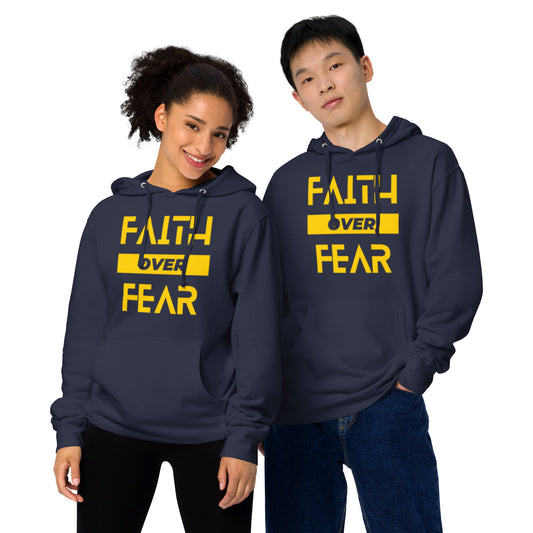 Faith over Fear Unisex midweight hoodie by Holy Shirtz