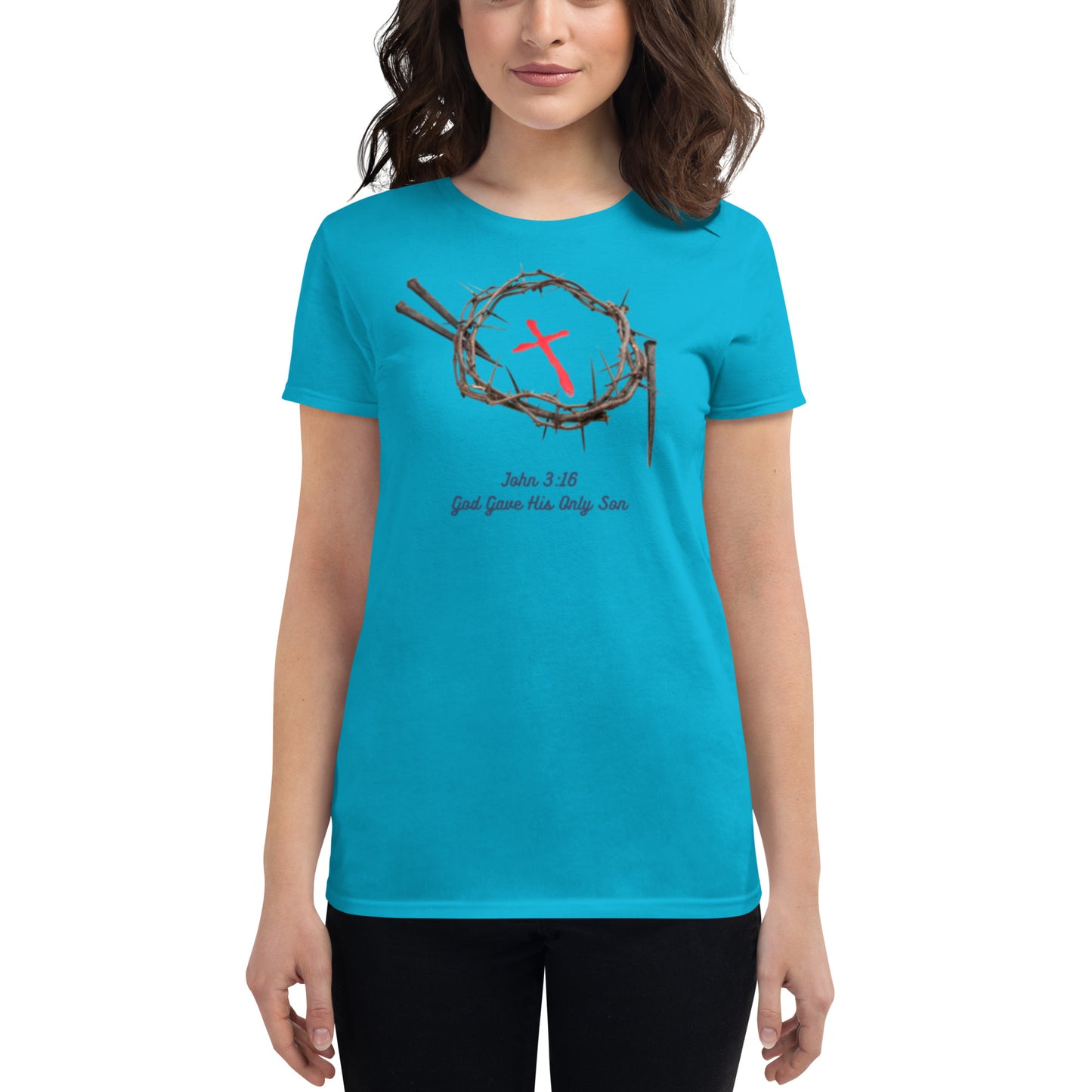 Holy Shirtz John 3:16Women's short sleeve t-shirt