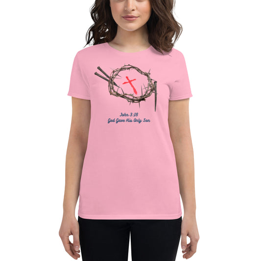 Holy Shirtz John 3:16Women's short sleeve t-shirt